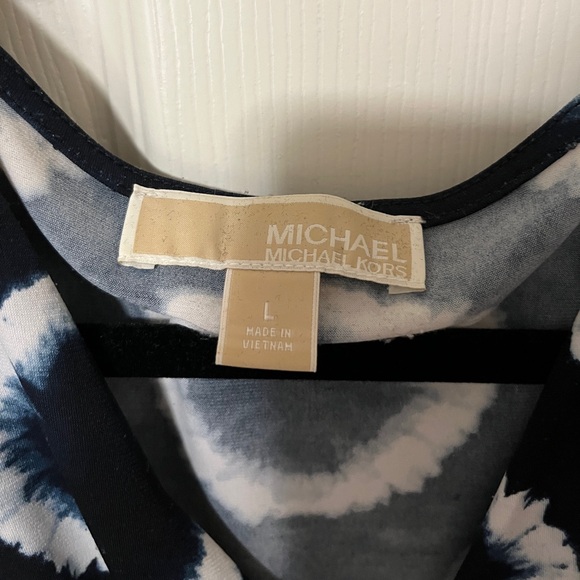 Navy and white Michael Kors wrap dress - Picture 3 of 3